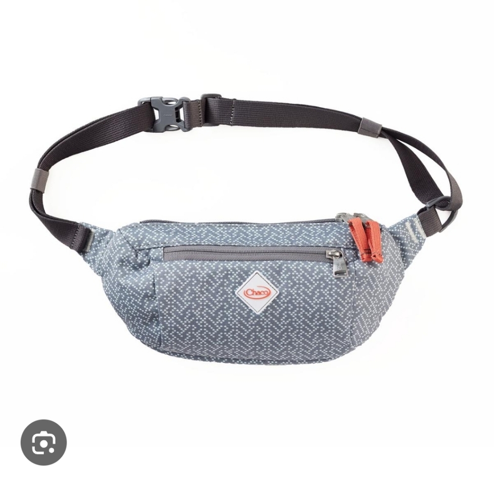 Chaco Patterned Belt Bag - Gray and White